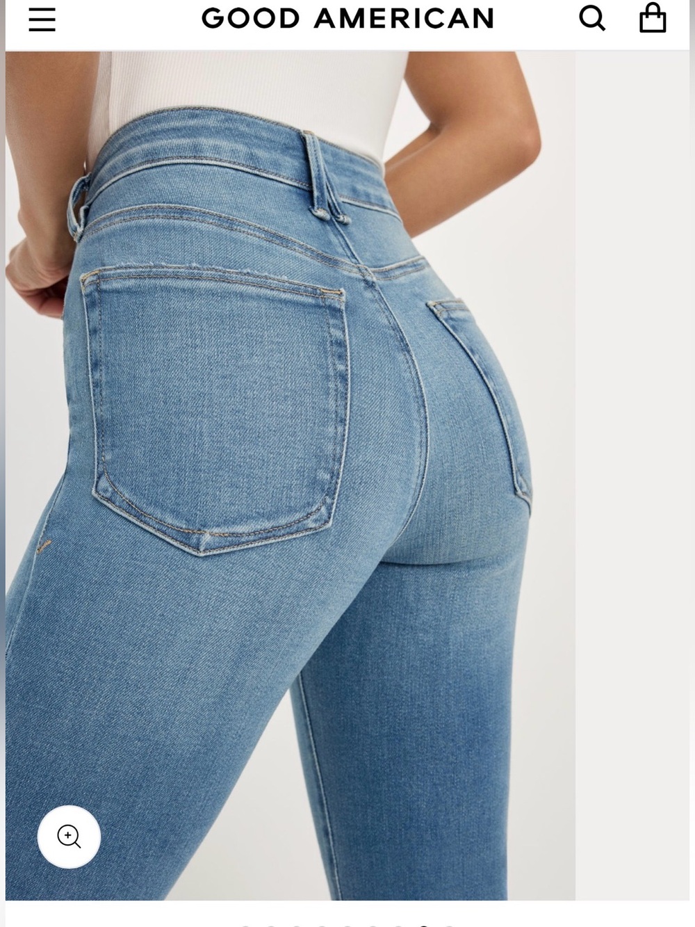 Good American Light Wash Blue Skinny Jeans 6/28 - Picture 4 of 4